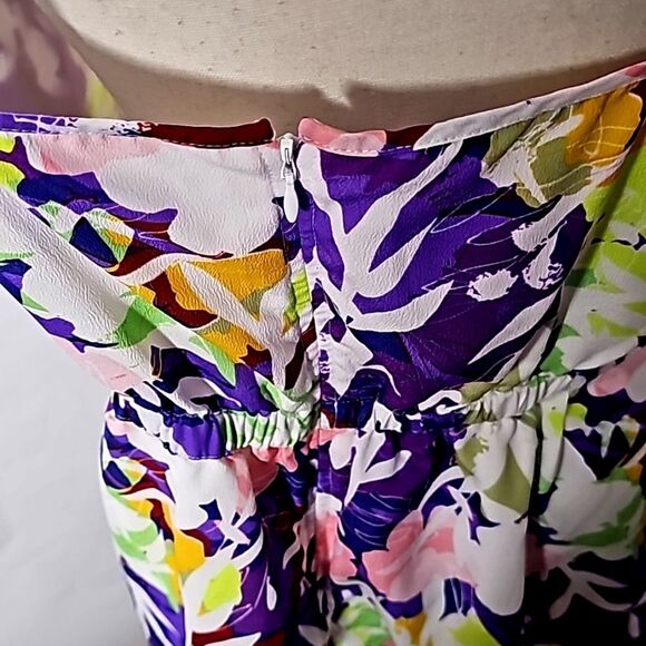 Dress by J. Crew Floral Fully Lined Back Zip Multicolor Size 14 - Picture 4 of 6